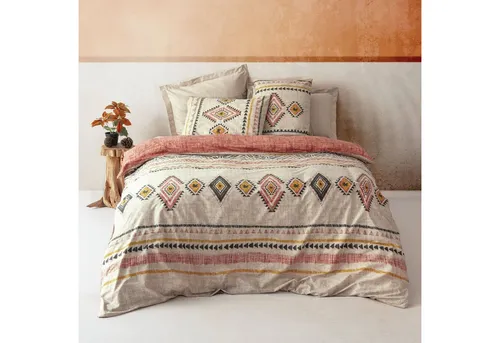 L'Essentiel Linge de Maison, Felix - Bettwäsche-Set Tile Red, 240 x 220 cm aus 100% Baumwolle - Verwandeln Sie Ihr Schlafzimmer mit diesem stilvollen Bettwäsche-Set. Hergestellt aus 100% Baumwolle, bietet es Weichheit und Atmungsaktivität. Genießen Sie den eleganten Pigmentdruck für lebendige Farben, die lange halten.