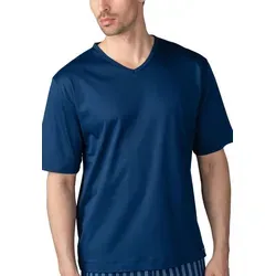 Mey Nachtwäsche Serie Melton Herren Homewear Shirts Neptune S(48) - Bequeme T-Shirts für Herren mit legerer Passform und V-Ausschnitt, ideal für entspannte Abende zu Hause.