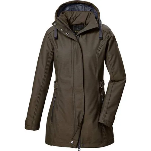 G.I.G.A. DX Damen Softshell Parka mit abzippbarer Kapuze - Funktionsjacke mit wasserabweisendem, atmungsaktivem Material und warmem Fleece-Futter, perfekt für Outdoor-Aktivitäten und umweltfreundlich dank PFAs-freier Imprägnierung.