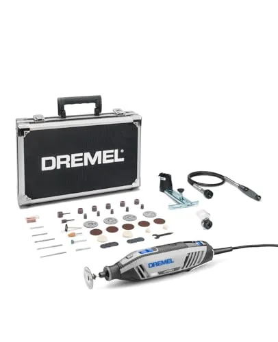 Dremel 4250 Rotationswerkzeug 175 W, Amazon Exclusive Multifunktionswerkzeug-Set mit 3 Vorsatzgeräten und 45 Zubehören, 175-W-Motor mit Konstantelektronik, variable Drehzahl 5.000-35.000 1/min