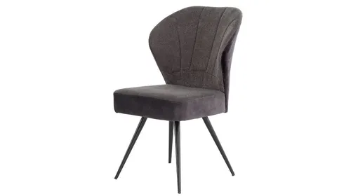 Die Möbelfundgrube® Polsterstuhl Esszimmer ODER - Anthrazit mit Taschenfederkern - Stylischer Polsterstuhl für Ihr Esszimmer mit hochwertiger Taschenfederkern-Polsterung. Maximale Belastbarkeit von 110 kg und elegantes Design aus anthrazitfarbenem Webstoff-Samt für gemütliche Abende.