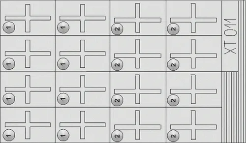 MW22 EDUARD XT011 JERRY CAN CROSSES MASK for  1/35