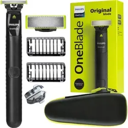PHILIPS OneBlade QP1424/10 Rasierer + Etui - Haar- & Bartschneidegeräte, vielseitiger Trimmer für präzises Styling und einfache Handhabung, ideal für alle Körperbereiche.