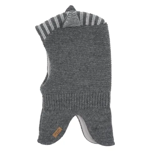 maximo MINI Boy-Schlupfmütze mit Waschbär Ohren - Niedliche Schlupfmütze aus Wollmischung mit weichem Baumwollfutter. Verspielte Öhrchen und verlängertes Halsteil bieten optimalen Schutz und perfekten Sitz für kleine Abenteurer.