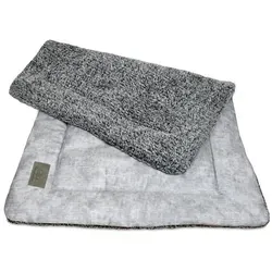 KaraLuna Tierdecke für Hunde - Wasserabweisende Liegematte in Grau, 80 cm - Hundebetten: Waschbare Wendekissen-Decke, ideal für gemütliche Ruheplätze und schützt vor Nässe.