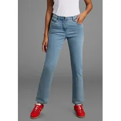 Gerade Jeans ARIZONA "Annett", Damen, Gr. 76 - Bequeme 5-Pocket-Style Jeans mit hoher Taille, aus elastischem Denim für optimalen Tragekomfort. Ideal für einen lässigen Look.