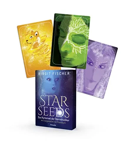 Starseeds – Kartenset der Sternenvölker mit Praxisbuch - Entdecken Sie das Kartenset mit 44 Energiekarten und einem umfassenden Praxisbuch (208 Seiten) für kreative Inspiration und neue Perspektiven in Ihrem Alltag.