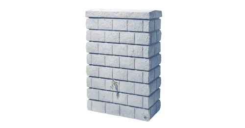 Garantia Regentonne Rocky Wandtank 300 Liter - Bewässerung mit natürlicher Optik, frostsicher und leicht zu rangieren dank nur 29 kg Gewicht. Ideal für Gartenliebhaber!