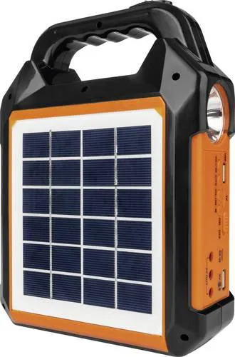 EASYmaxx Solar-Generator Kit 10000mAh - 2 Auflademodi: Solarpanel oder USB, ideal für Handy und Powerbank, inkl. FM-Radio und LED-Beleuchtung