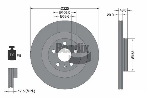 Bendix Braking Bremsscheibe BDS2203 - Hochwertige Bremsscheibe für optimale Bremsleistung, präzise gefertigt und einfach zu installieren. Ideal für sicheres Fahren.