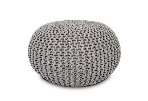 Amagohome Sitzhocker Strickhocker Pouf Ø45/55cm - Trendiger Sitzpouf aus 100% recycelter Baumwolle, handgefertigt in Grobstrick-Optik. In zwei Größen für vielseitige Nutzung als Sitzgelegenheit oder Fußablage. Leicht und einfach zu reinigen, ideal für jeden Raum.
