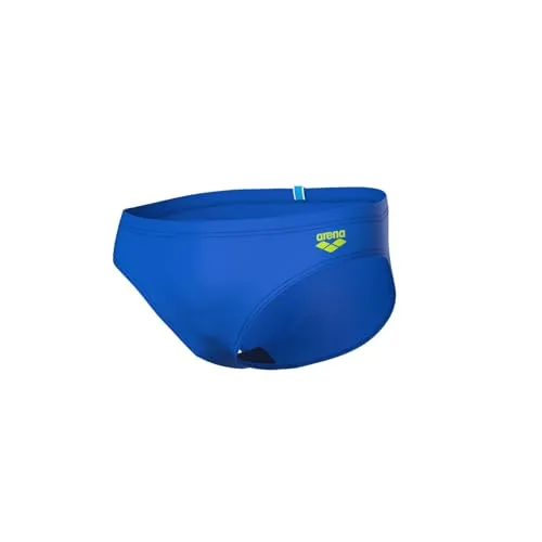 arena Herren Santamarias Swim Briefs, Blue China-Artic Lime, 54 EU - Herren-Bademode: Sportliche Badehose aus 100% recyceltem Polyamid, chlor- und salzwasserbeständig mit UV-Schutz UPF 50+, ideal für Schwimmen und Freizeitaktivitäten.