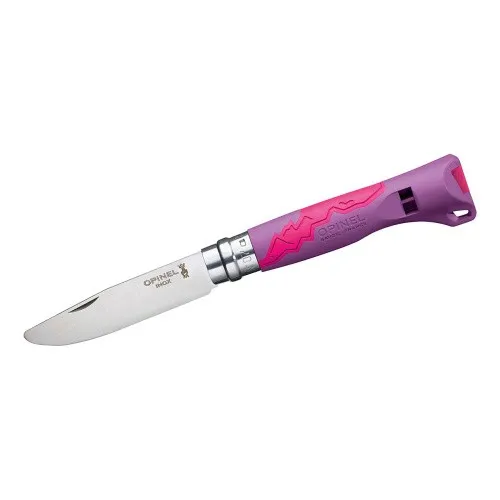 Opinel Kindermesser, No 07, OUTDOOR JUNIOR, 10 cm, violett/pink