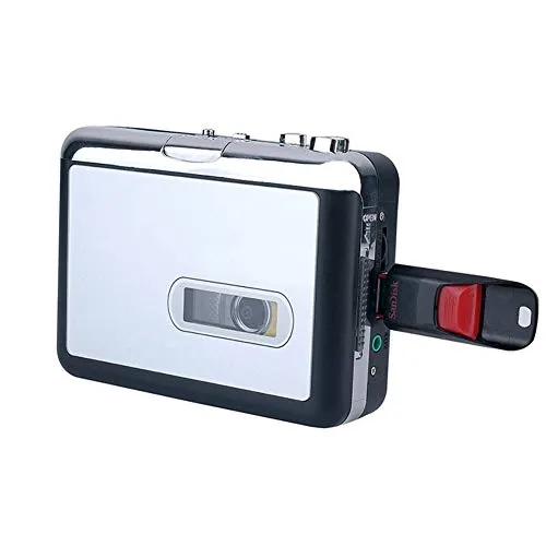 P02CS Kassette zu MP3 Konverter – Digitalisieren Sie Ihre Kassetten - Tragbare Kassettenspieler mit direkter Konvertierung auf USB-Stick, kein PC erforderlich, ideal für ein schnelles und unkompliziertes Erlebnis.