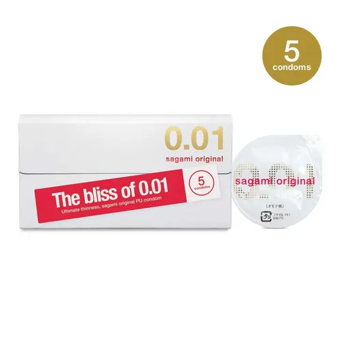Sagami «Original 0.01» latexfrei, gefühlsechte & ultradünne Kondome - Kondome von Sagami, ultradünn und latexfrei für ein intensives Gefühl - ideal für unbeschwerten Genuss zu zweit.