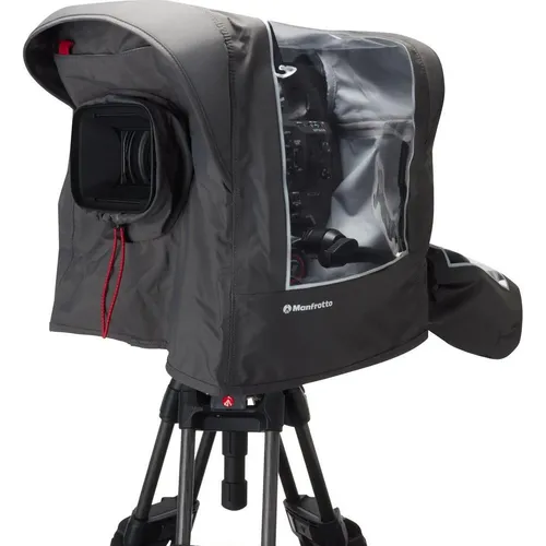 Manfrotto Pro Light Cineshield M/L Videokamera Regenschutz - Regenschutzhüllen für mittlere bis große Camcorder, schützt effektiv vor Regen und bietet durch das große Fenster optimale Kamerakontrolle.