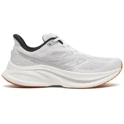 Saucony Endorphin Speed 5 Damen-Sneaker, Weiß/Gum, 42.5 EU - Laufschuhe mit PWRRUN PB-Schaum für optimale Dämpfung und Speedroll-Technologie für mühelose Geschwindigkeit. Ideal für Trainingseinheiten und Sprints.