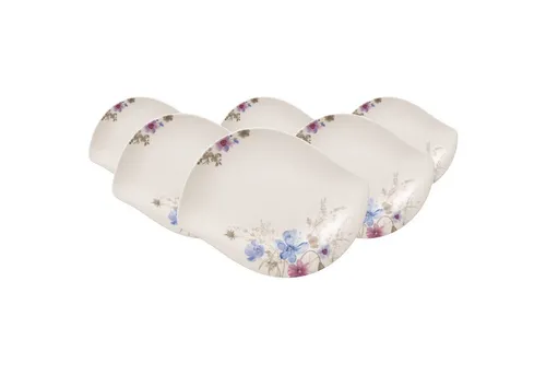 Villeroy & Boch Schale Mariefleur Gris 6er Set 34 x 26 cm - Elegantes 6-teiliges Set von Villeroy & Boch aus hochwertigem Porzellan. Ideal für festliche Anlässe oder das tägliche Essen. Spülmaschinenfest und mikrowellensicher für praktisches Servieren.