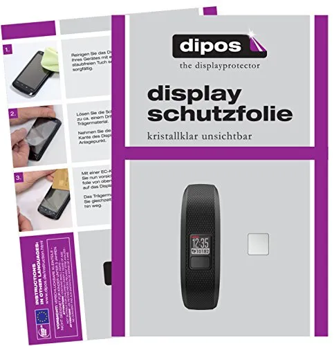 dipos I 6X Schutzfolie klar kompatibel mit Garmin Vivofit 3 Folie Displayschutzfolie