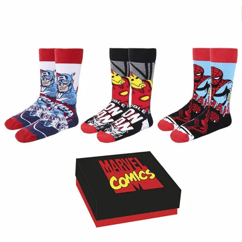 Sockenpackung 3 Stück Marvel - Stutzen & Socken, coole Marvel-Designs für Fans, aus hochwertigem Material für optimalen Tragekomfort.