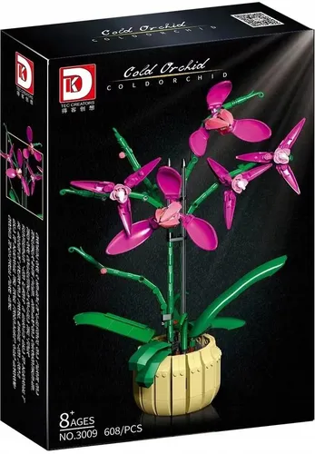 LEGO Icons Orchidee - Modellbausatz für Erwachsene mit 6 Blumen, pflegeleicht und stilvolle Zimmer-Deko für kreative Entspannung