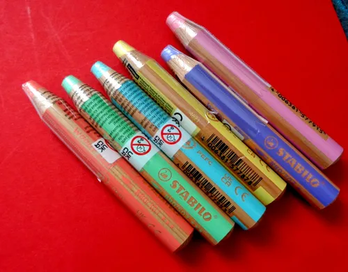 Buntstifte STABILO Multitalentstift woody 3 in 1,  PASTELL Farbstifte 6