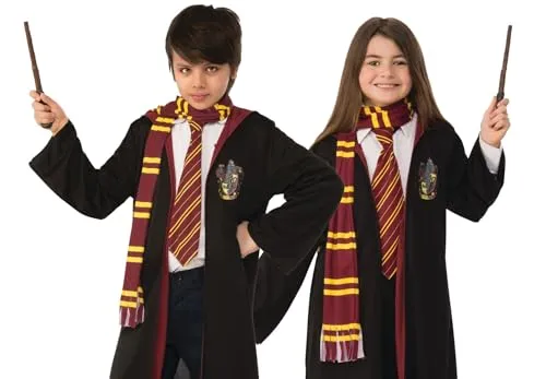 Rubie's Harry Potter Gryffindor Schal für Kinder - Offizieller Gryffindor-Hausschal, ideal für Buchwochen und Karneval. Hochwertiges, lizenziertes Kostümzubehör für kleine Fans. Geprüfte Qualität für sicheren Tragekomfort.
