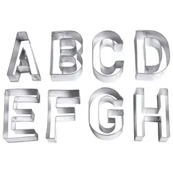 Contacto Ausstecher 'BUCHSTABEN', groß - Ausstechformen für kreative Backprojekte, großer Satz aus 26 Buchstaben von A bis Z, aus hochwertigem Weißblech, ideal für personalisierte Kekse und Torten.