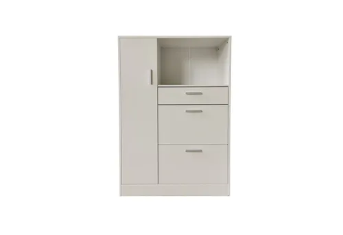 HTI-Line Küchenschrank Kombi L Blanca - Midi- & Hochschrank für Küchen, mit 5 Regalfächern und 3 Schubladen für optimalen Stauraum und Ordnung in Ihrer Küche.