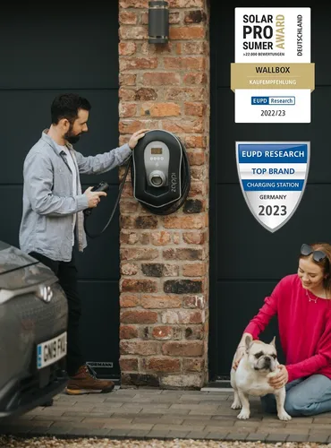 myenergi zappi 2.1 Wallbox 11kW/22kW mit 6,5m Ladekabel - Schwarz - Moderne Wallbox für effizientes Laden, 22 kW Ladeleistung, inklusive 6,5m Ladekabel und WLAN-Anbindung. Praktisch für Zuhause mit integrierter Fehlerstromüberwachung.