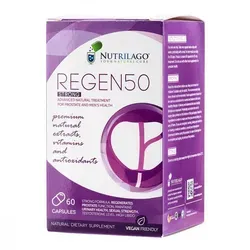 Nutrilago Regen50 strong Kapseln - Nahrungsergänzung für Männer mit wichtigen Vitaminen und Mineralstoffen zur Unterstützung der Fruchtbarkeit und Regulierung der Hormontätigkeit. Ideal für einen gesunden Testosteronspiegel.