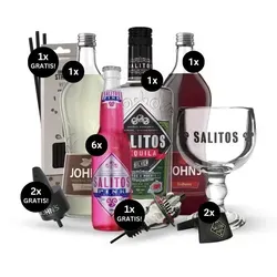 SALITOS Salrita-Cocktail-Paket STRAWBERRY COCOS - Sonstige Weine - Mixe 6 köstliche Cocktails mit diesem umfangreichen Paket, inklusive Tequila, Sirup und Zubehör für unvergessliche Partynächte.