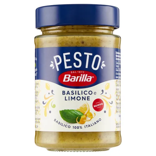 Barilla Pesto mit Basilikum und Zitrone, Glutenfrei, Sauce 190g