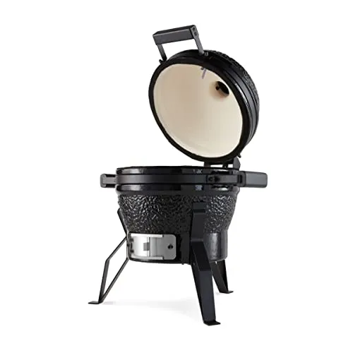 Maxima Premium Kamado Barbecue 13 Inch - Kompakter 28 cm Kamado Grill mit optimaler Luftzirkulation. Ideal für vielfältige Grilltechniken: Grillen, Backen oder Garen – alles möglich! Robuste Keramik und rostfreier Grillrost sorgen für Langlebigkeit.
