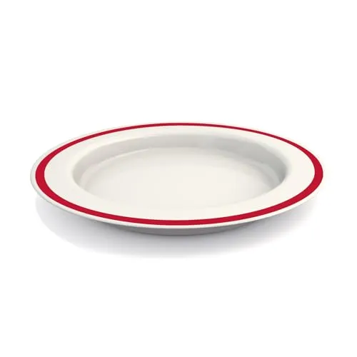 Ornamin Speiseteller mit Kipp-Trick – Esshilfe für einarmiges Essen - Spezial-Speiseteller mit schrägem Innenboden und Anti-Rutsch-Ring, ideal für Senioren und Menschen mit Handicap. Genießen Sie selbstständiges Essen ohne Verrutschen!