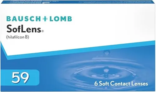 Bausch And Lomb SofLens® 59 - Monatslinsen 6er Box - Kontaktlinsen mit hervorragendem Tragegefühl und hoher Spontanverträglichkeit dank proteinresistentem Hydrogel-Material für klare Sicht und hohen Komfort.