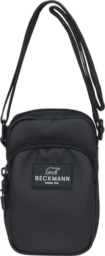 Beckmann Sport Crossbody Black Coated Umhängetasche - Stylische Beckmann Umhängetasche mit zwei Reißverschlussfächern und einer praktischen Mesh-Tasche. Der verstellbare Riemen sorgt für optimalen Tragekomfort. Maße: 17 x 11 x 5 cm, ideal für den Alltag.