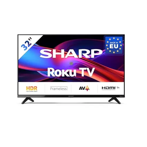 Sharp 32GD2225E LED-Fernseher - Fernseher mit Energieeffizienzklasse D, ideal für umweltbewusste Nutzer und bietet hervorragende Bildqualität in kompakter Größe.