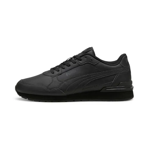 Sneaker PUMA "ST RUNNER V4 L", Gr. 44,5 - Sportlicher Klassiker in Schwarz - Sneaker für Herren, kombiniert Retro-Style mit modernem Komfort durch SOFTFOAM+ Einlegesohle und weiches Leder, ideal für Alltag und Freizeit.