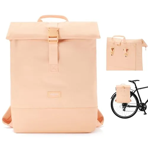 LARKSON Tammo Bike Fahrradtasche 2-in-1 - Fahrradtasche & Rucksack in einem! Wasserabweisend, stylisches Design und mit gepolstertem Laptopfach für bis zu 15.6 Zoll. Ideal für den Alltag und einfache Montage am Gepäckträger.