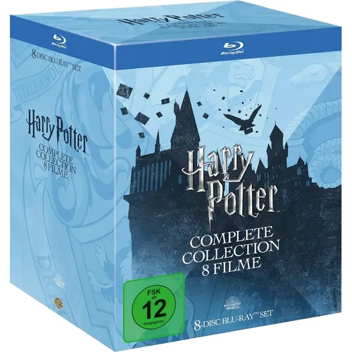 Harry Potter Collection [8 BRs] - Die komplette Filmreihe - Filme: Enthält alle 8 Teile der Harry Potter Saga, perfekt für Fans und Filmabende.