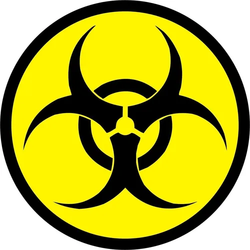 Biohazard Aufkleber Ø 10 cm - Warnung vor Biogefährdung - Sonstige Kategorie: Konturgeschnittener Aufkleber, UV- und witterungsbeständig, ideal zur Kennzeichnung von Gefahrenpunkten oder als Spaßaufkleber für Serienfans.
