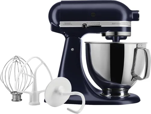 Kitchenaid Küchenmaschine 5KSM125EIB - Küchenmaschine mit planetarischem Rührsystem, 4,8 L Kapazität und 10 Programmen – ideal für vielseitiges Backen und Kochen in der Küche.