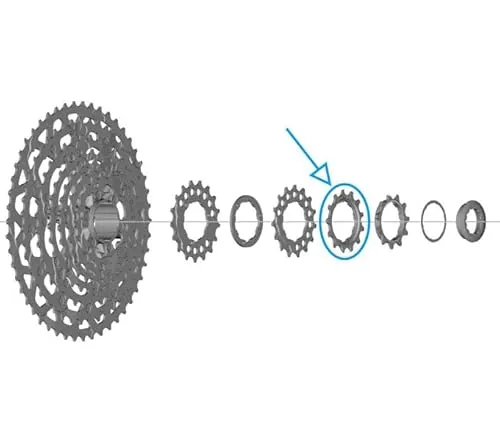 Shimano CS-Lg700 Ritzel, Silver/Black, 13 Zähne