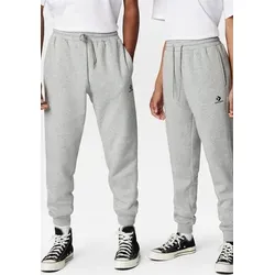 Jogginghose CONVERSE Go-To Embroidered Star Chevron Fleece Sweatpant - Herren-Stoffhose aus 80% Baumwolle, ideal für Laufen. Angeraute Innenseite für höchsten Komfort und sportlichen Look. Unisex-Design mit elastischem Bund und Kordelzug.