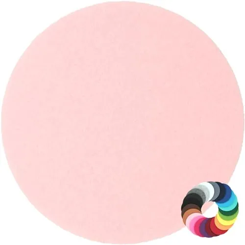 BIASTO Filzuntersetzer Rund 25cm in Baby-rosa (HF052); Farbauswahl & Größenwahl; Untersetzer Gläser; Für Getränke, Tassen, Blumentöpfe, Vasen, Tisch, Bar, Wohnung, Tisch-Deko