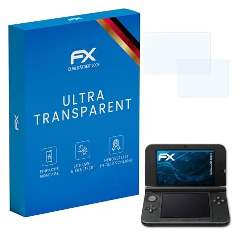 atFoliX Schutzfolie kompatibel mit Nintendo 3DS XL 2012 Folie, ultraklare FX Displayschutzfolie (3er Set)