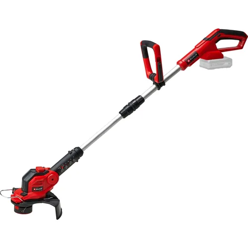 Einhell Rasentrimmer GE-CT 18/28 Li-Solo - Akku, Teleskopstiel - Rasentrimmer mit 3-fach neigbarem Motorkopf und Flowerguard für den perfekten Schnitt von Gras und Unkraut, ideal für Gärten und Zierpflanzen.