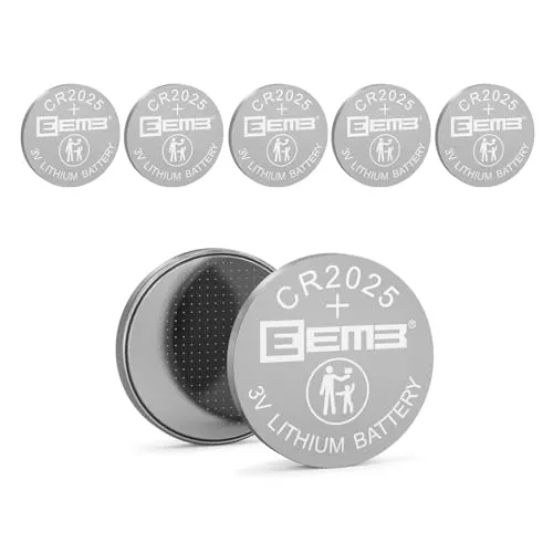 EEMB CR2025 Knopfzellen 3V Lithium (Li-MnO₂) Batterien - 5er Pack- Für Schlüsselanhänger, Taschenrechner, Geldzähler, Uhren, Herzfrequenz- & Blutzuckermessgeräte