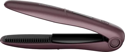 GRUNDIG Haarglätter HS 6330 - Kompakter Mini Haarglätter - Glätteisen für unterwegs mit haarschonender Keramikbeschichtung, 3 Temperaturstufen und bis zu 32 Minuten Betriebszeit. Ideal für schnelles Styling von kürzerem Haar und Pony.